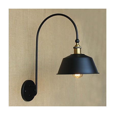 Applique da parete in metallo nera stile country americano retrò
