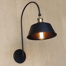 Applique da parete in metallo nera stile country americano retrò