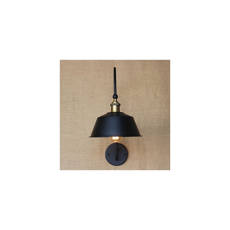 Applique da parete in metallo nera stile country americano retrò