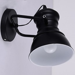 Applique da parete Art Déco industriale in ferro con insegna Loft