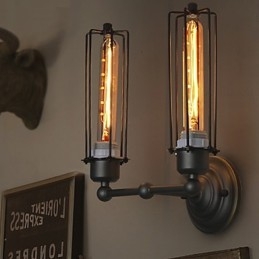 Applique da parete in ferro retrò stile country americano Loft Art Industry Lights