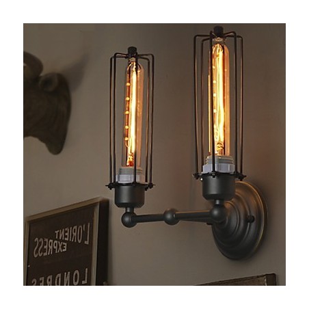 Applique da parete in ferro retrò stile country americano Loft Art Industry Lights