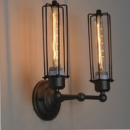Applique da parete in ferro retrò stile country americano Loft Art Industry Lights