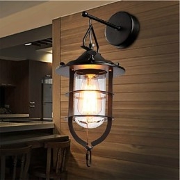 Applique da parete Mini Style in metallo nero e vetro bianco con lampadina inclusa