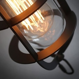 Applique da parete Mini Style in metallo nero e vetro bianco con lampadina inclusa