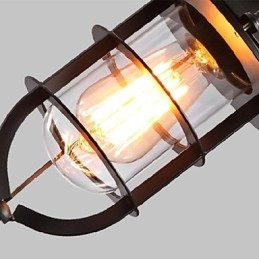 Applique da parete Mini Style in metallo nero e vetro bianco con lampadina inclusa