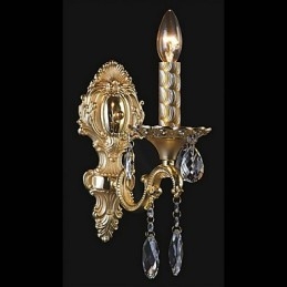 Applique da parete in cristallo oro 1 luce E14/E12