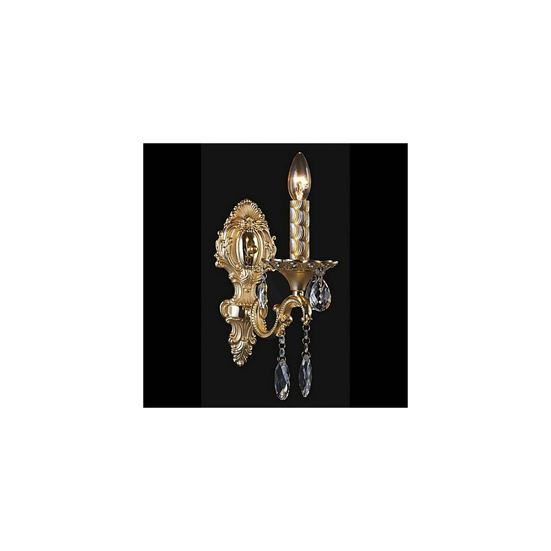 Applique da parete in cristallo oro 1 luce E14/E12