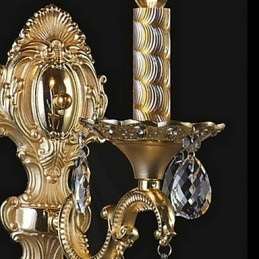 Applique da parete in cristallo oro 1 luce E14/E12