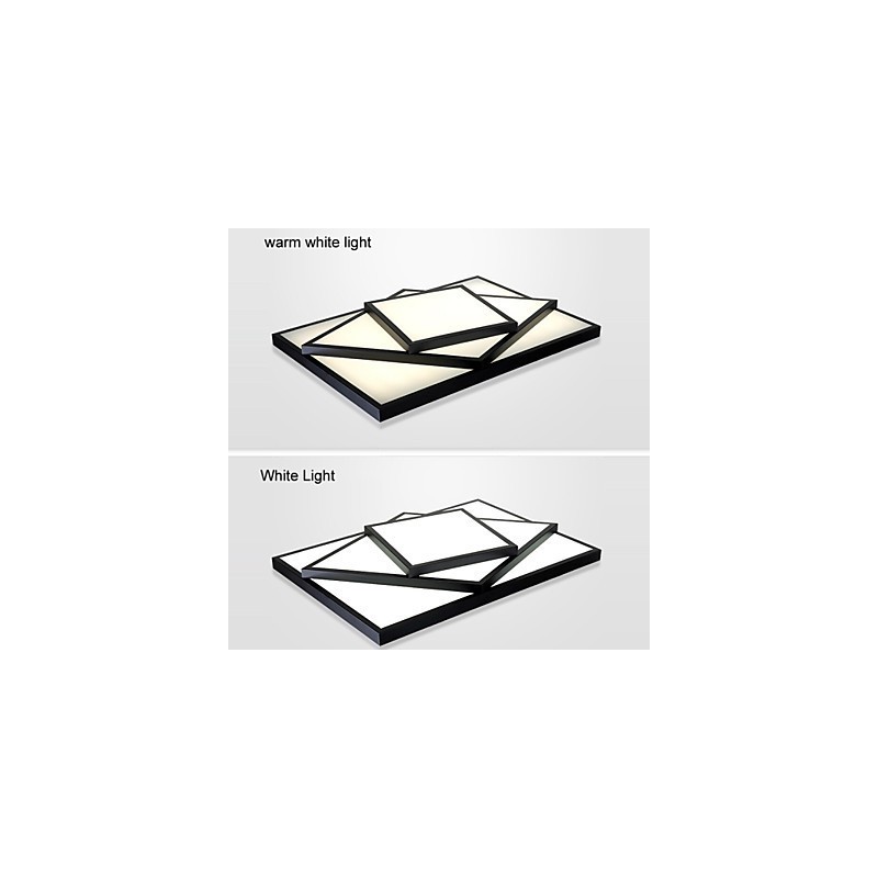 Plafoniera da incasso quadrata moderna contemporanea LED integrato 24 W