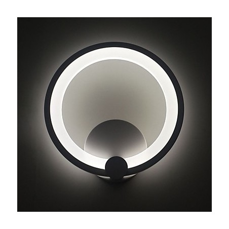 Applique da parete LED moderna ad anello in metallo e acrilico Ø 27 cm 90-240 V