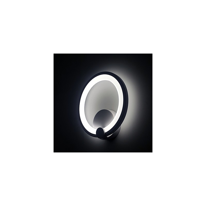 Applique da parete LED moderna ad anello in metallo e acrilico Ø 27 cm 90-240 V