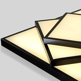 Plafoniera da incasso quadrata moderna contemporanea LED integrato 24 W