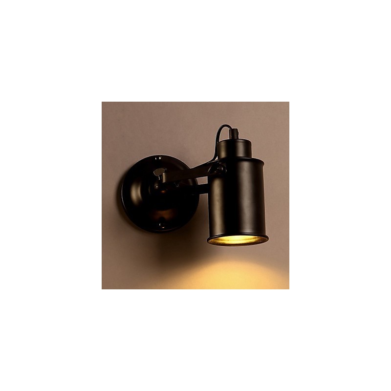 Applique da parete vintage industriale in ferro battuto nero Econce Fixturedison