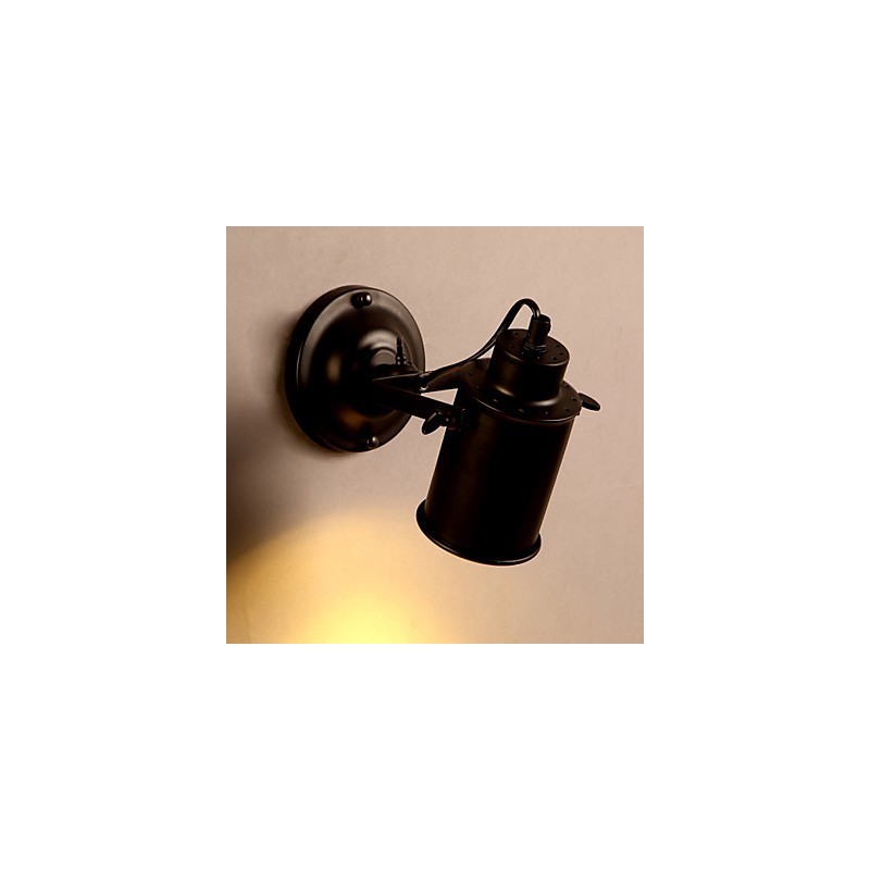 Applique da parete vintage industriale in ferro battuto nero Econce Fixturedison
