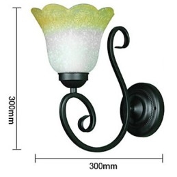 Applique vintage in ferro e vetro con braccio oscillante, lampada da parete per interni, 110-220 V