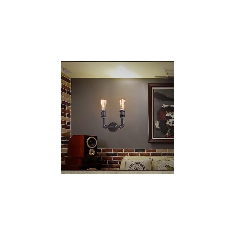 Applique da parete retrò americana in gabbia, stile rustico/Lodge, 1 lampadina E26/E27