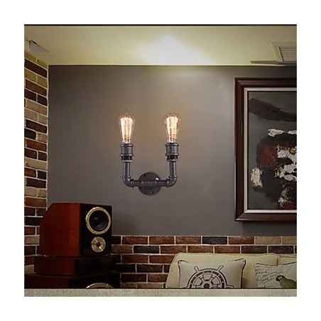 Applique da parete retrò americana in gabbia, stile rustico/Lodge, 1 lampadina E26/E27