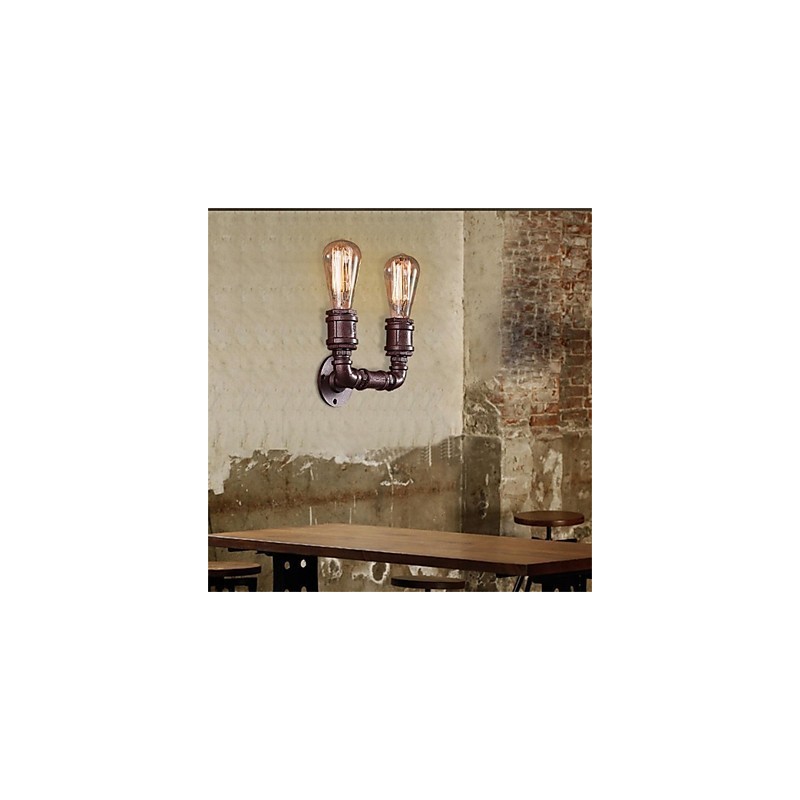 Applique da parete retrò americana in gabbia, stile rustico/Lodge, 1 lampadina E26/E27
