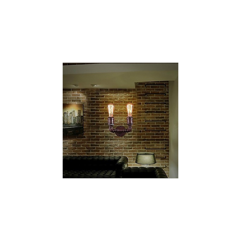 Applique da parete retrò americana in gabbia, stile rustico/Lodge, 1 lampadina E26/E27