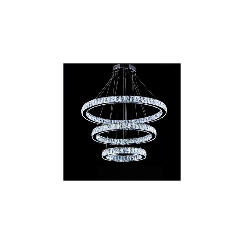 Lampadario a sospensione in cristallo moderno tre anelli D406080 K9