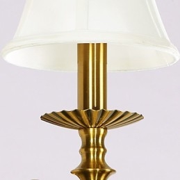Applique da parete classica in metallo e tessuto, E12/E14, 38 cm