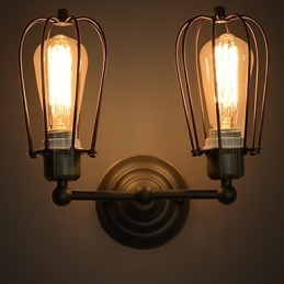 Applique da parete industriale in metallo stile American Country