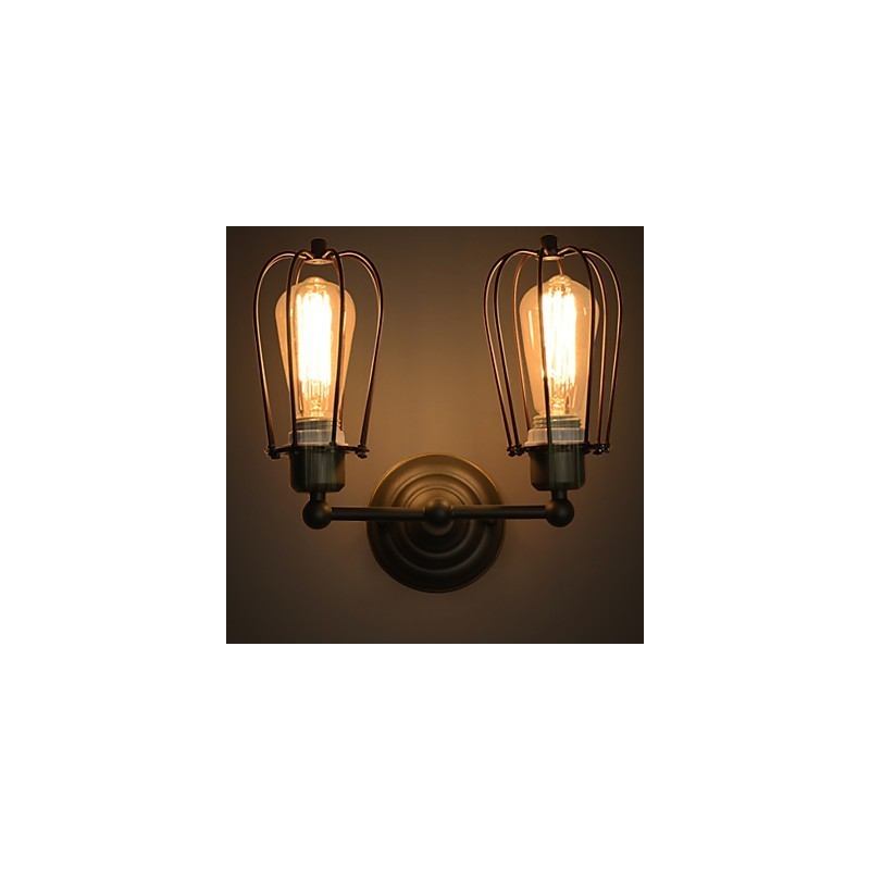Applique da parete industriale in metallo stile American Country
