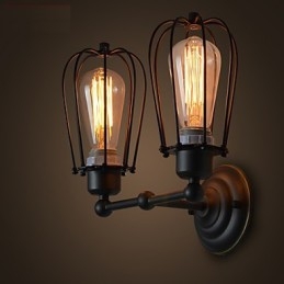 Applique da parete industriale in metallo stile American Country