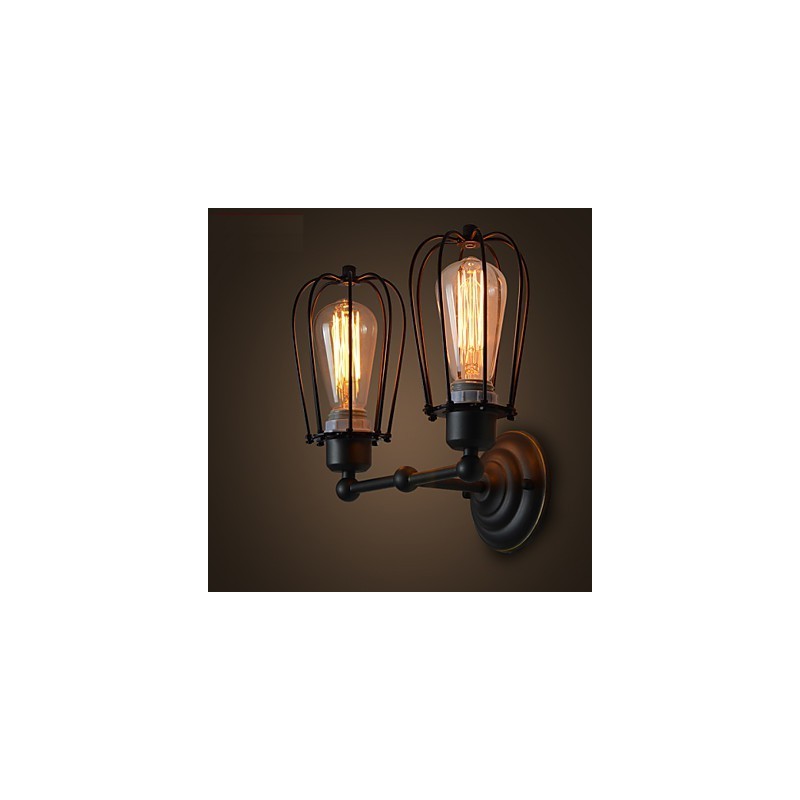 Applique da parete industriale in metallo stile American Country