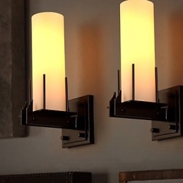Applique da parete candelabro retro contemporanea compatta in metallo