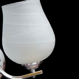 Applique da parete moderna contemporanea in metallo, vetro e cristallo bianco