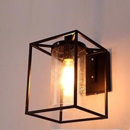 Applique da parete in vetro a bolle con goccia di pioggia, stile rustico americano, loft nordico