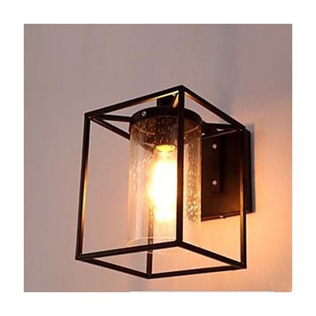 Applique da parete in vetro a bolle con goccia di pioggia, stile rustico americano, loft nordico