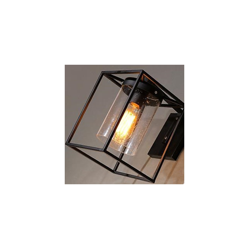 Applique da parete in vetro a bolle con goccia di pioggia, stile rustico americano, loft nordico