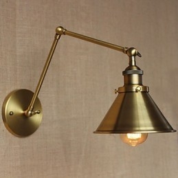Applique da parete rustica retrò bronzo per ristorante e caffetteria