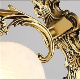 Applique da parete moderna in metallo e vetro gialla e bianca 2 lampadine E26/E27