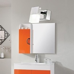 Applique da parete LED moderna contemporanea per bagno in metallo
