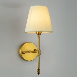 Applique da parete classica in metallo e tessuto E12/E14 60 W