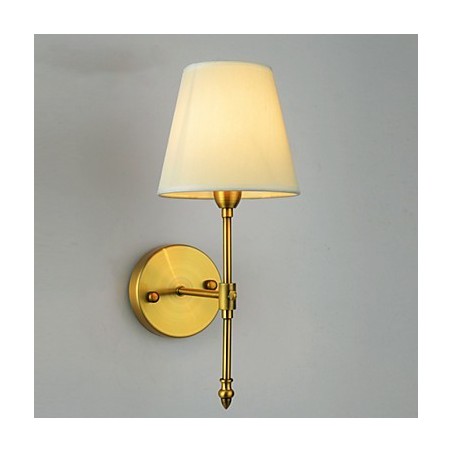 Applique da parete classica in metallo e tessuto E12/E14 60 W