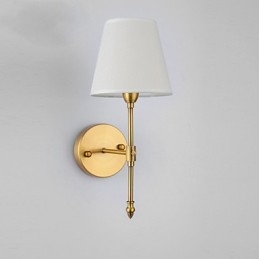 Applique da parete classica in metallo e tessuto E12/E14 60 W