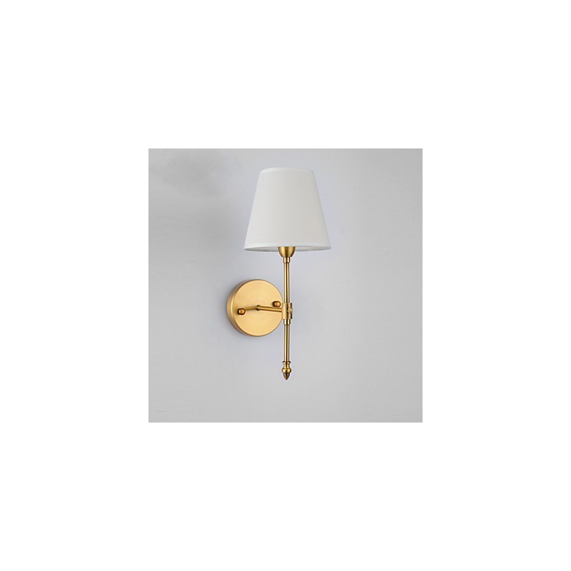 Applique da parete classica in metallo e tessuto E12/E14 60 W