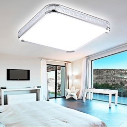 Plafoniera moderna di lusso in acrilico con luce regolabile dorata o argentata