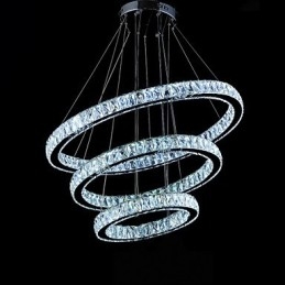 Lampadario a sospensione in cristallo moderno tre anelli D406080 K9