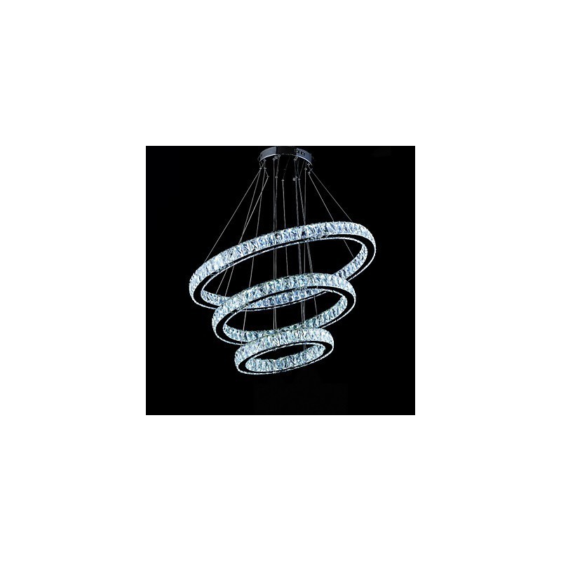 Lampadario a sospensione in cristallo moderno tre anelli D406080 K9