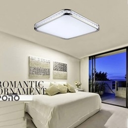 Plafoniera moderna di lusso in acrilico con luce regolabile dorata o argentata