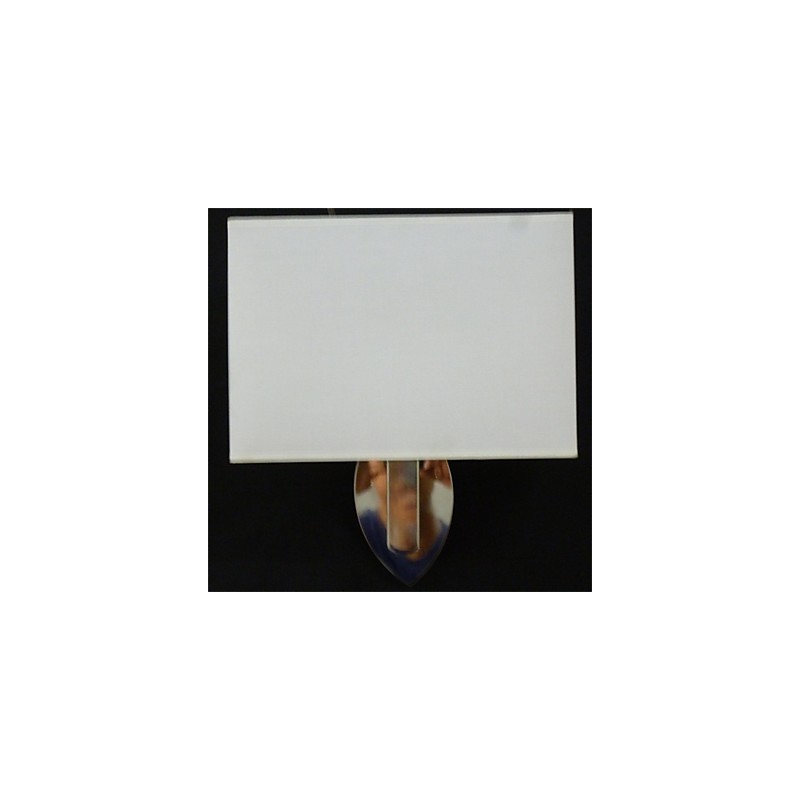 Applique da parete classica in ferro con paralume conico bianco