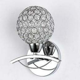 Applique da parete moderna contemporanea mini in metallo e cristallo E12/E14