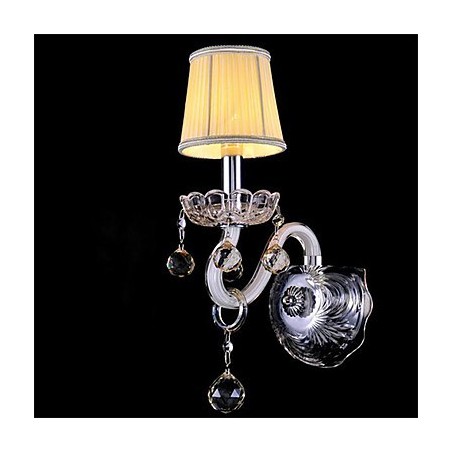 Applique da parete mini in cristallo e vetro, stile candelabro, moderno e contemporaneo