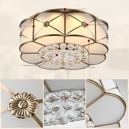 Plafoniera a filo LED integrato stile rustico/lodge e tradizionale/classico finitura ottone 47 cm